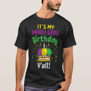 Camiseta Minha Mardi Grass Birthday Yall King Cake Party Ca
