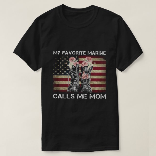 Camiseta Minha marinha favorita me chama de mãe (Frente do Design)