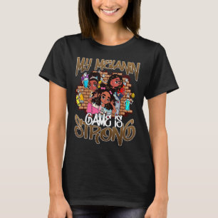 Camiseta Minha melanina é forte, a magia da garota negra na