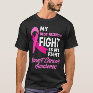 Camiseta Minha melhor amiga luta é meu Cancer de luto