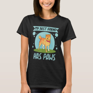 Camiseta Minha Melhor Amiga Tem Paws Women Corgi Doggy Love