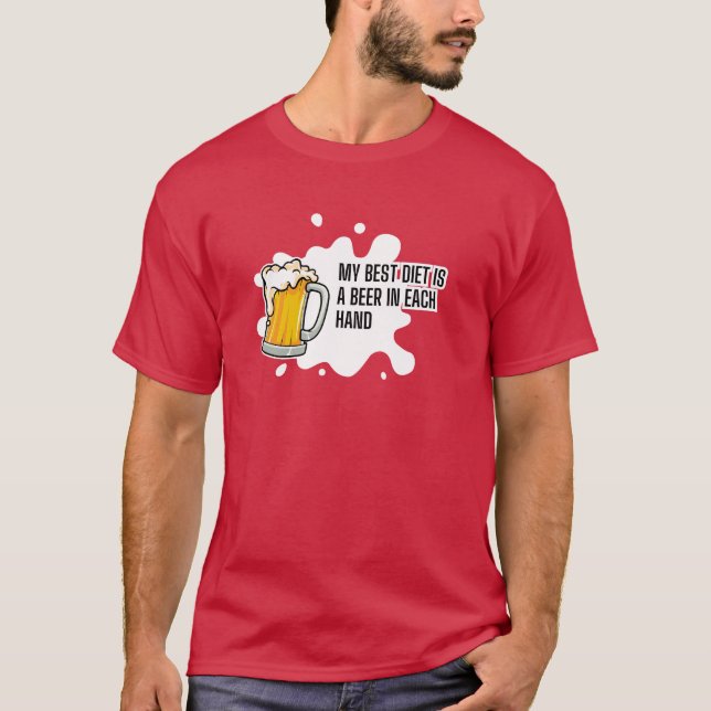 Camiseta Minha Melhor Dieta É Uma Cerveja – Presente Divert (Frente)