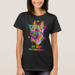Camiseta Minha Melhor Proteção Pastor Alemão Humor 