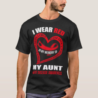 Camiseta Minha Memória Da Minha Tia Doença Cardíaca Sensibi