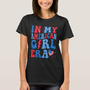 Camiseta Minha Menina Americana Era Retro 4 De Julho Groovy