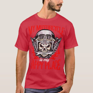 Camiseta Minha Moto É Meu Lugar Feliz Biker
