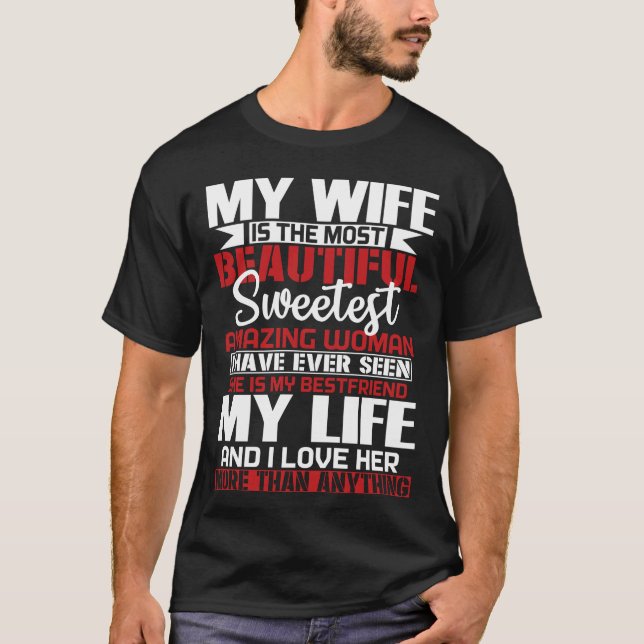 Camiseta Minha Mulher É A Mais Bonita Para O Marido (Frente)