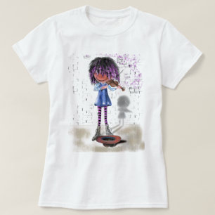 Camiseta Minha Música - O Pequeno Violinista - Doce