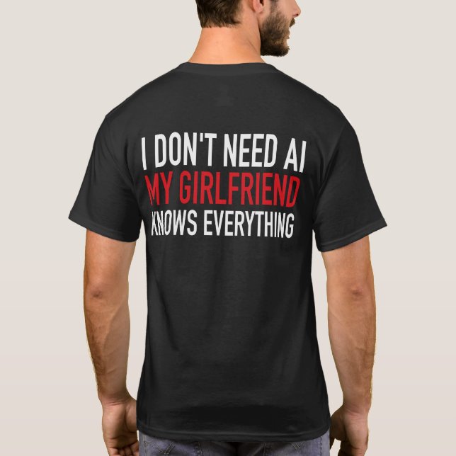 Camiseta minha namorada sabe tudo (Verso)