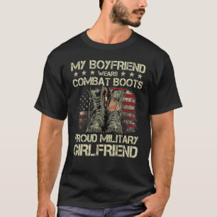 Camiseta Minha Namorado Veste Combate Boots Orgulho Militar