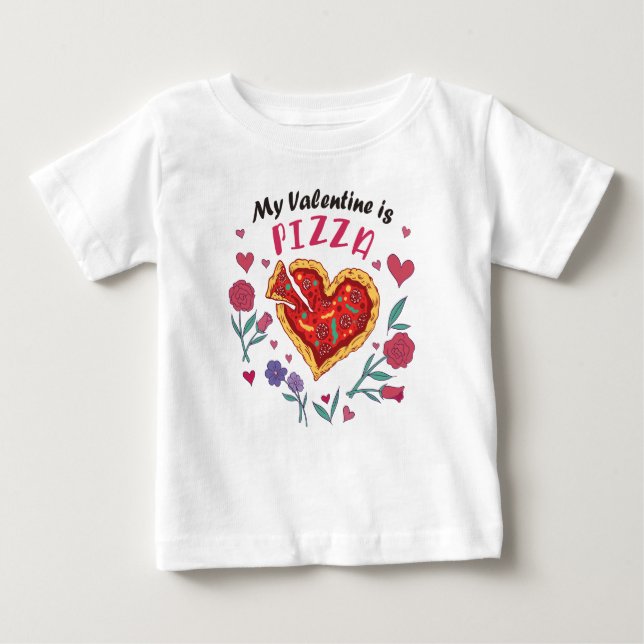 Camiseta Minha Namorados é Pizza Invitation Magnet (Frente)