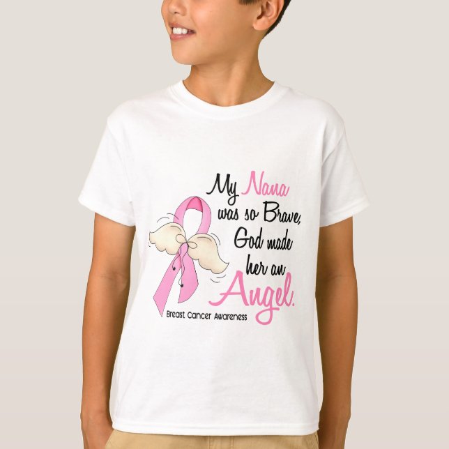 Camiseta Minha Nana é um cancro da mama do anjo 2 (Frente)