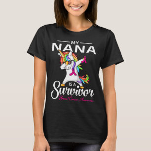 Camiseta Minha NANA É Uma Unidade De Consciência De Cancere