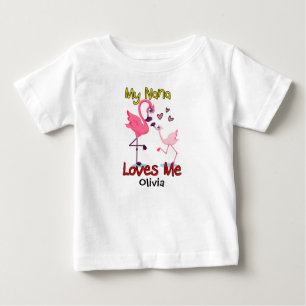 Camiseta Minha Nana me ama Flamingo