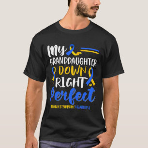 Camiseta Minha neta Abaixo, Sindroma Perfeito Para Baixo