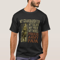 Minha neta Meu Soldado Hero Exército Orgulhoso Pap