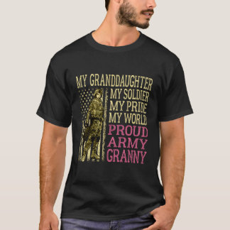 Camiseta Minha neta, minha avó do Exército de Heróis Orgulh