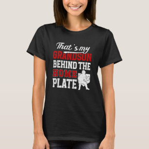 Camiseta Minha Netinho Catcher de Beisebol Vovó de um Beise
