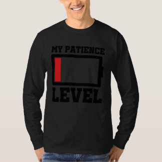 Camiseta Minha Nível de Paciência Drenou a Bateria Consciên