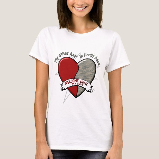 Camiseta Minha outra metade finalmente voltou (Frente)