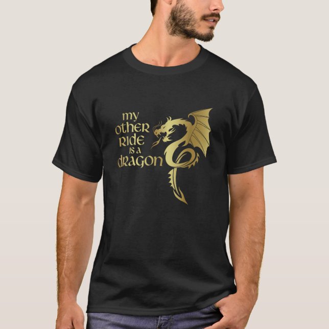 Camiseta Minha Outra Viagem é um Dragão Medieval Renascenti (Frente)