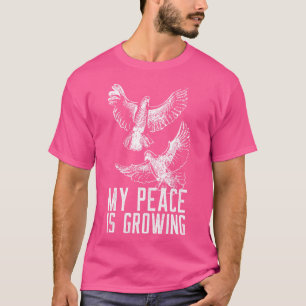 Camiseta Minha paz está crescendo Dentes Brancos Enlouqueci