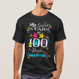 Camiseta Minha Pequena Estrela Tem 100 Dias De Ideia Mais B