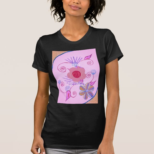 Camiseta Minha Pequena Princesa: Vetor Rosa Bebê Inspiracio (Frente)