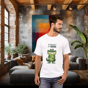 Camiseta Minha Personalidade É Um Aviso Crocodilo Engraçado