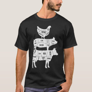 Camiseta Minha Pirâmide Alimentar Vaca Fofa Animal Gráf