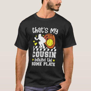 Camiseta Minha Prima Catcher de Softbol Prima de Um Ca de S