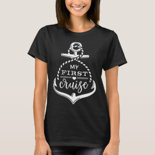 Camiseta Minha Primeira Âncora de Navio de Cruzeiro Férias
