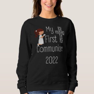 Camiseta Minha Primeira Comunhão 2022 Crianças Meninas Atra