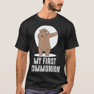 Camiseta Minha Primeira Comunhão Dabbing Urso 1rua