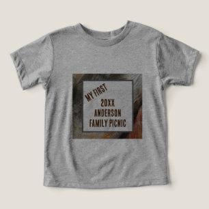 Camiseta Minha Primeira Família Picnic Natureza Feather Sin