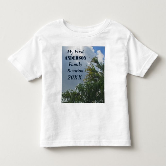 Camiseta Minha Primeira Família, Resindicato Palm Trees Bea (Frente)