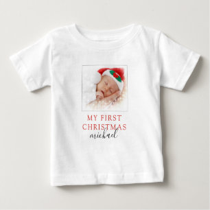 Camiseta Minha primeira foto de Natal