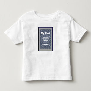 Camiseta Minha primeira lembrança azul do mosaico da