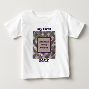 Camiseta Minha primeira lembrança da edredão de retalhos 