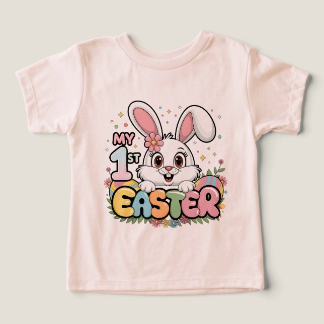 Camiseta Minha primeira Páscoa (Design frontal)