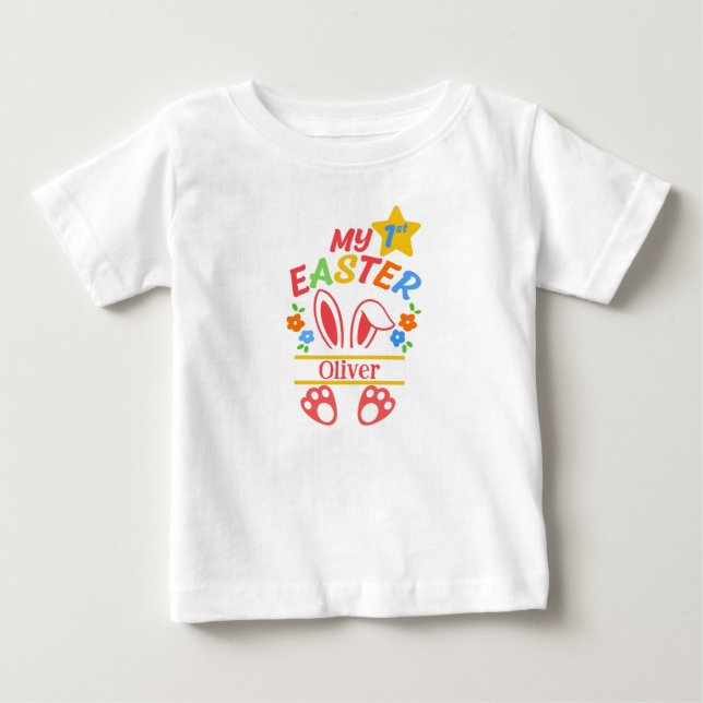 Camiseta Minha Primeira Páscoa (Frente)