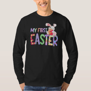 Camiseta Minha Primeira Páscoa Meninas Crianças Bonitas Pás