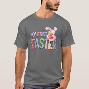 Camiseta Minha Primeira Páscoa Meninas Crianças Bonitas Pás