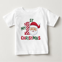 Camiseta Minha Primeira Tipografia de Natal Santa Fofa