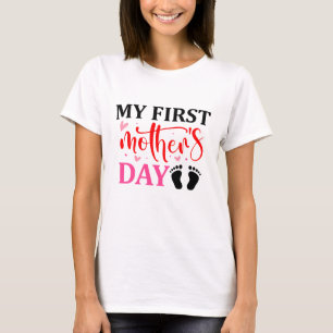 Camiseta Minha Primeira Tipografia do Dia das Mães