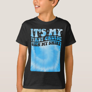 Camiseta Minha Primeira Viagem de Cruzeiro 2025 Assine Minh