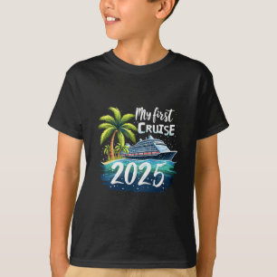 Camiseta Minha Primeira Viagem de Cruzeiro 2025 Divertida P
