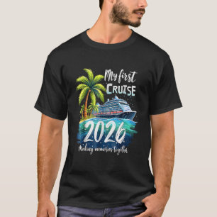 Camiseta Minha Primeira Viagem de Cruzeiro 2026 Divertida P