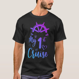 Camiseta Minha Primeira Viagem de Cruzeiro Homens Mulheres