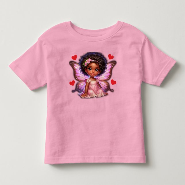 Camiseta Minha Princesa Fada com Asas Brilhantes (Frente)